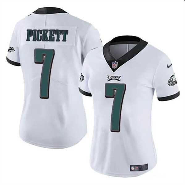 Women%27s Philadelphia Eagles #7 Kenny Pickett White Vapor Untouchable Limited Stitched Jersey Dzhi
